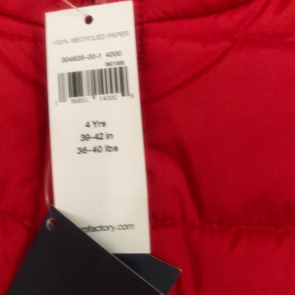 4t Red Gap Vest. NWT - Picture 2 of 5